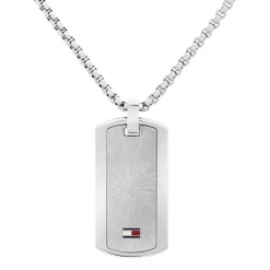 Tommy Hilfiger Hilfiger Mens Pendant Necklace in Silver