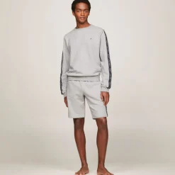 Tommy Hilfiger Logo Tape Lounge Sweatshirt in Grey