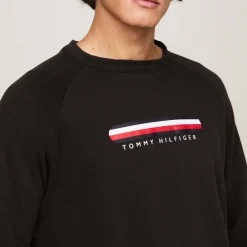 Tommy Hilfiger Logo Track Top in Black