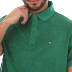 Tommy Hilfiger Micro Towelling Regular-Fit Polo Shirt in Green