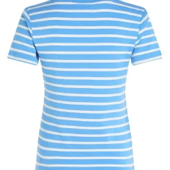 Tommy Hilfiger Neck Striped T-Shirt in Blue