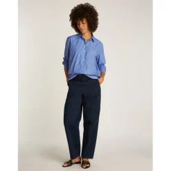 Tommy Hilfiger Poplin Relaxed Fit Long Sleeve Shirt in Blue