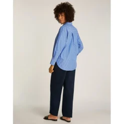 Tommy Hilfiger Poplin Relaxed Fit Long Sleeve Shirt in Blue