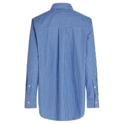 Tommy Hilfiger Poplin Relaxed Fit Long Sleeve Shirt in Blue