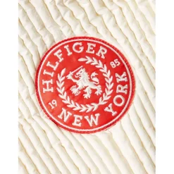 Tommy Hilfiger Quilted Padded Short Bomber Jacket in Cream