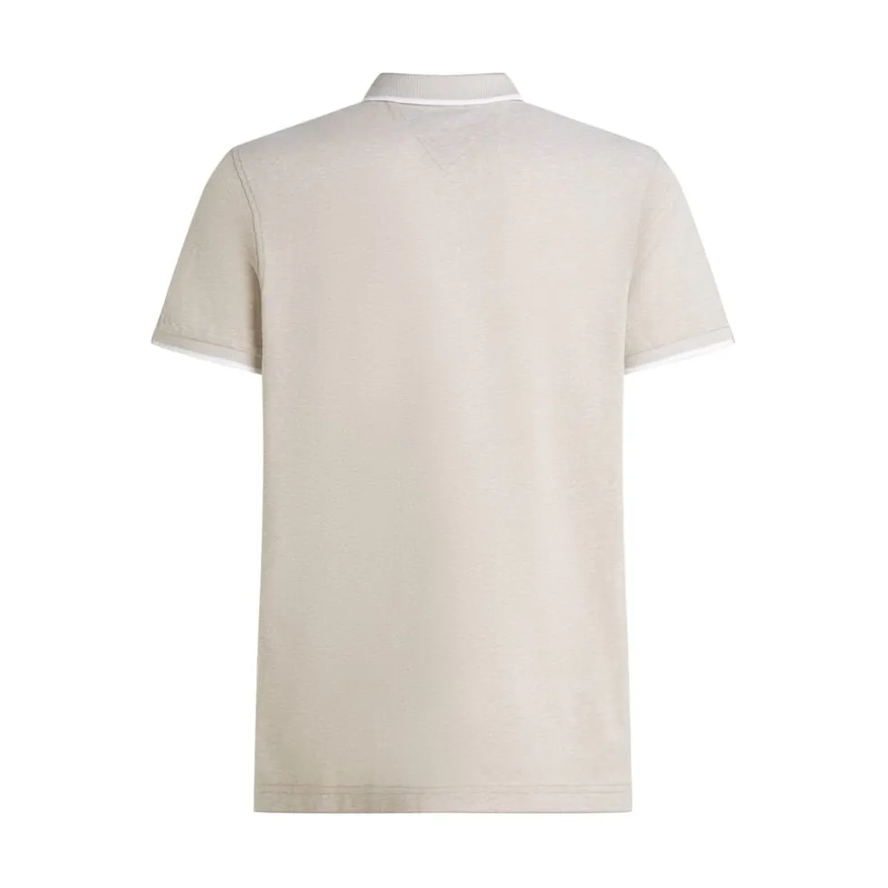 Tommy Hilfiger Regular Fit Short Sleeve Polo Shirt in Beige