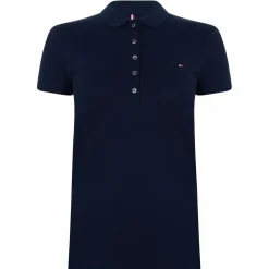 Tommy Hilfiger Short Sleeve Slim Fit Polo Shirt Ladies in Blue
