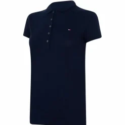 Tommy Hilfiger Short Sleeve Slim Fit Polo Shirt Ladies in Blue