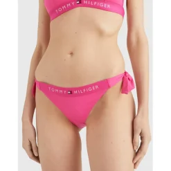 Tommy Hilfiger Side Tie Cheeky Bikini Bottoms in Pink