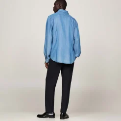 Tommy Hilfiger Smart Casual Slim-Fit Denim Shirt in Denim