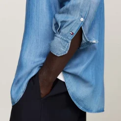 Tommy Hilfiger Smart Casual Slim-Fit Denim Shirt in Denim