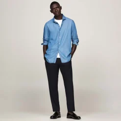 Tommy Hilfiger Smart Casual Slim-Fit Denim Shirt in Denim