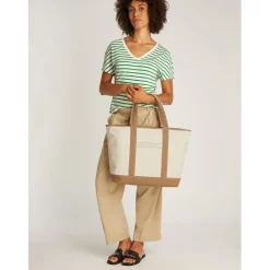Tommy Hilfiger Summer Canvasas Tote in Beige