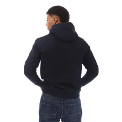 Tommy Hilfiger Tonal Badge Drawstring Hoodie in Navy