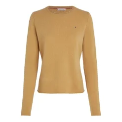 Tommy Hilfiger Wool Crew Neck Sweater in Beige