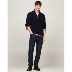 Tommy Hilfiger Zip Mock in Blue