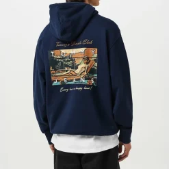 Tommy Jeans Beach Club Graphic Hoodie in Blue