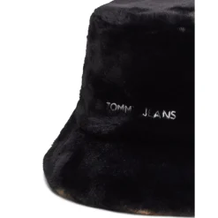 Tommy Jeans Fur Bucket Hat in Black