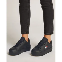Tommy Jeans Icon Flatform Trainers in Black