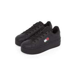 Tommy Jeans Icon Flatform Trainers in Black