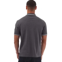 Tommy Jeans Regular Fit Tipped Polo Shirt in Grey
