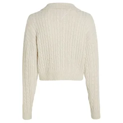 Tommy Jeans Rugby Pullover Sweater in White