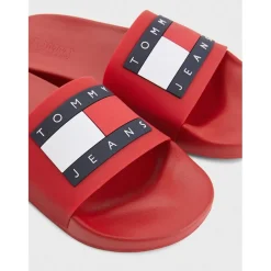 Tommy Jeans Sliders in Red