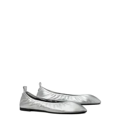 Tory Burch Eddie Ballet Pumps in Silver