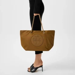 Tory Burch Ella Chain Tote in Brown
