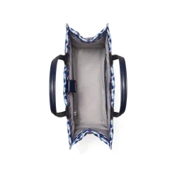 Tory Burch Ella Graphic Print Tote with Detachable Strap in White