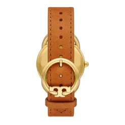Tory Burch Leather Strap Analogue Watch in Brown