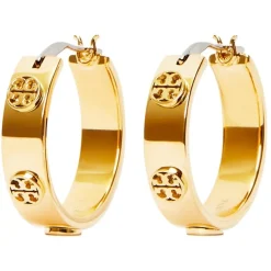 Tory Burch Stud Hoop in Gold