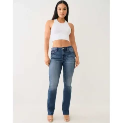 True Religion Billie Mid Rise Jeans in Blue