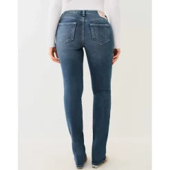 True Religion Billie Stretch Mid Rise Jeans in Blue