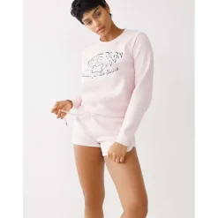 True Religion Flock Logo Hooded Relaxed Sweatshirt in Purple