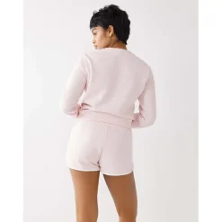 True Religion Flock Logo Hooded Relaxed Sweatshirt in Purple