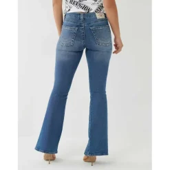 True Religion Reagan High Rise Flare Jeans in Blue