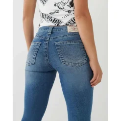 True Religion Reagan High Rise Flare Jeans in Blue