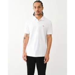 True Religion Relaxed Buddha Print Shirt in White