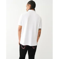 True Religion Relaxed Buddha Print Shirt in White