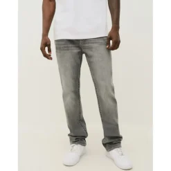 True Religion Single Needle Straight Jean in Grey