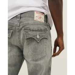True Religion Single Needle Straight Jean in Grey
