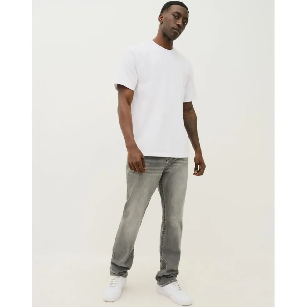 True Religion Single Needle Straight Jean in Grey