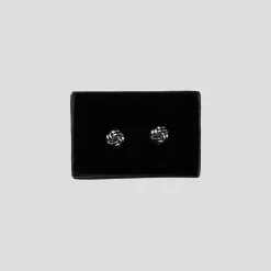 Twisted Tailor Knot Cufflink in Silver