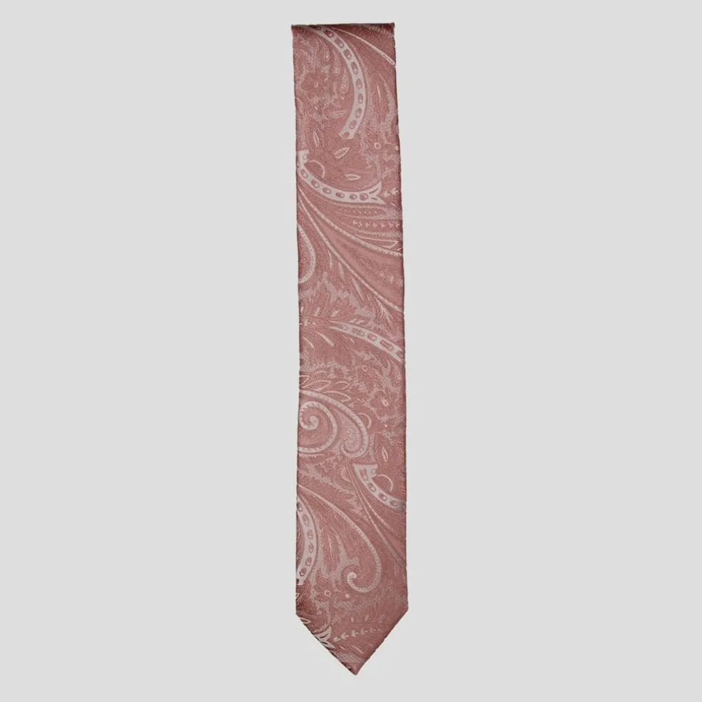 Twisted Tailor Paisley Tie Set in Pink