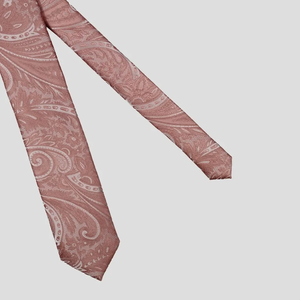 Twisted Tailor Paisley Tie Set in Pink