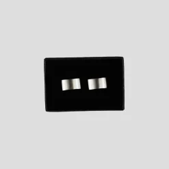 Twisted Tailor Rectangle Cufflink in Silver