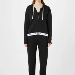 Ugg Tape Zip Hoodie in Black