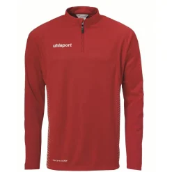 Uhlsport Zip Neck Regular Fit Sweatshirt in Red