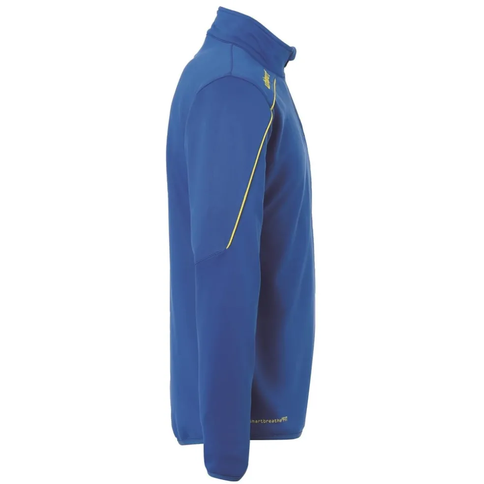 Uhlsport Zip Neck Regular Fit Sweatshirt in Blue